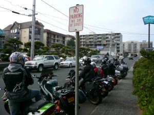 Again bikers parking illegally